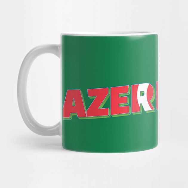 Azerbaijan Vintage style retro souvenir by DesignerPropo